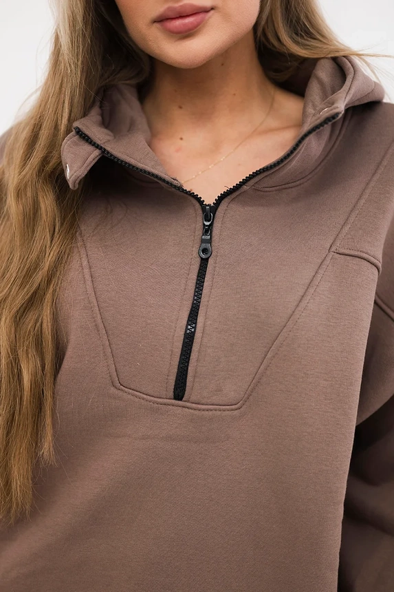 Hooded sweatshirt mocca