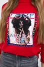 Blouse with graphics American Girl red S/M - L/XL