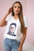 Halenka s ženskou grafikou bílá