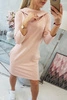 Dress with a hood and pockets dark powder pink