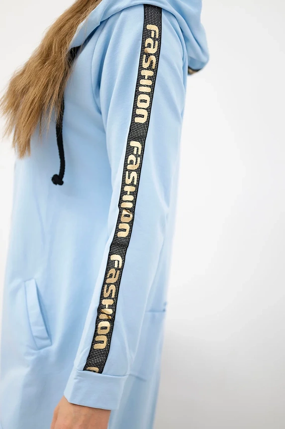 Sweatshirt mit Reißverschluss am Rücken blau