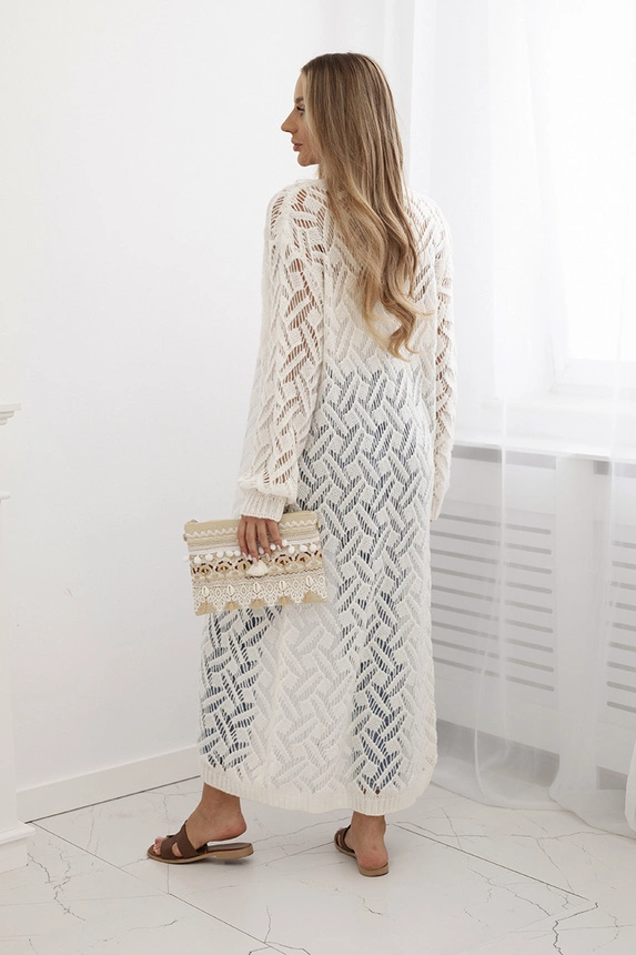 Sweater long cardigan Super KID Mohair Off-white