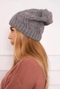 Cap with fleece Sylwia K244 dark gray