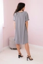 Kleid mit Leopardenmuster grau