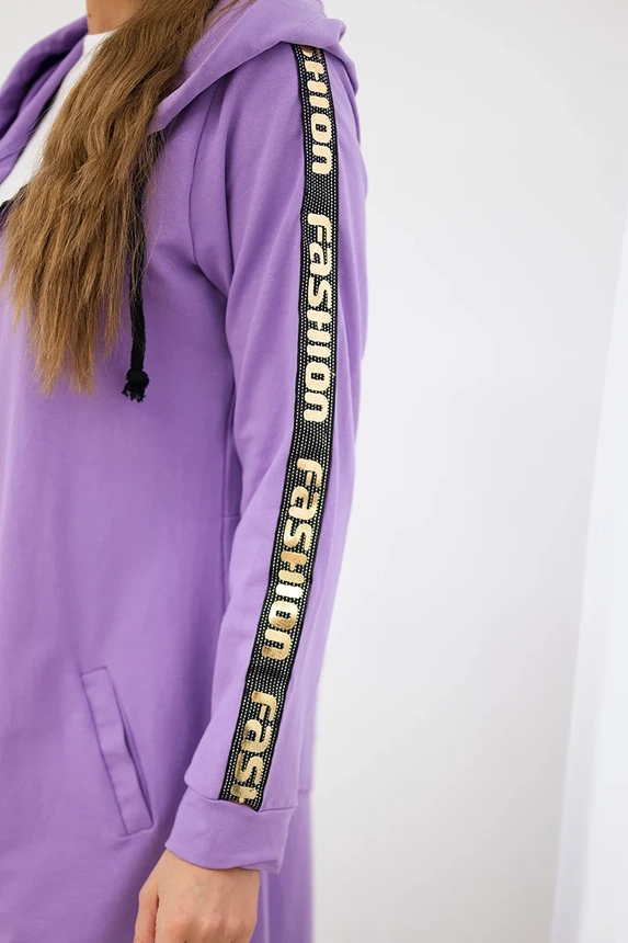 Sweatshirt with zip at the back dark violet