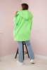 Sweatshirt with short zipper green neon