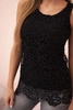 Women's blouse with sleeveless lace black