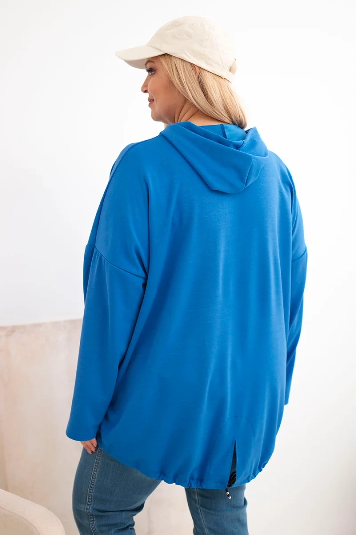 Moteriška plus size džemperis su gobtuvu ir spauda chabrova