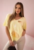 V-neck sweater blouse yellow