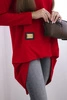 Sweatshirt with long back and hood red