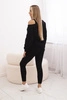 3-piece set sweatshirt + top + leggings black