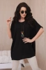 Oversized blouse with pendant black
