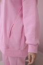 Isoliertes Set mit Kapuzensweatshirt hellrosa