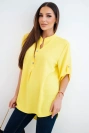 Bluse mit längerem Rücken gelb