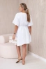 Muslin dress with waist white