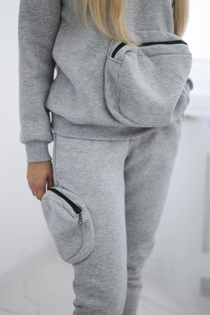 Isolierset mit Ziertasche grau