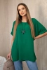 Oversized blouse with pendant green