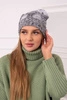 Cap with fleece Dolores K303 light grey+dark grey+white