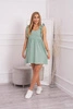 Dress with frills on the sides dark mint