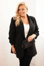 Dámská elegantní plus size sako černá