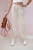 Wide-leg trousers buttery-fabric beige