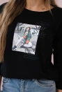"Star Style" spausdinta palaidinė juoda
