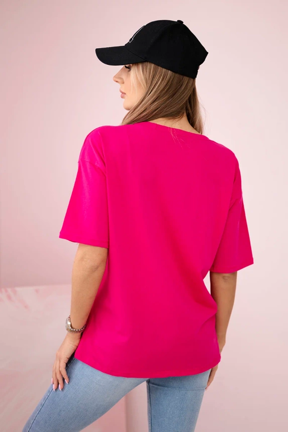 Blouse with a print Magic fuchsia