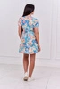 Floral V-neck dress ecru