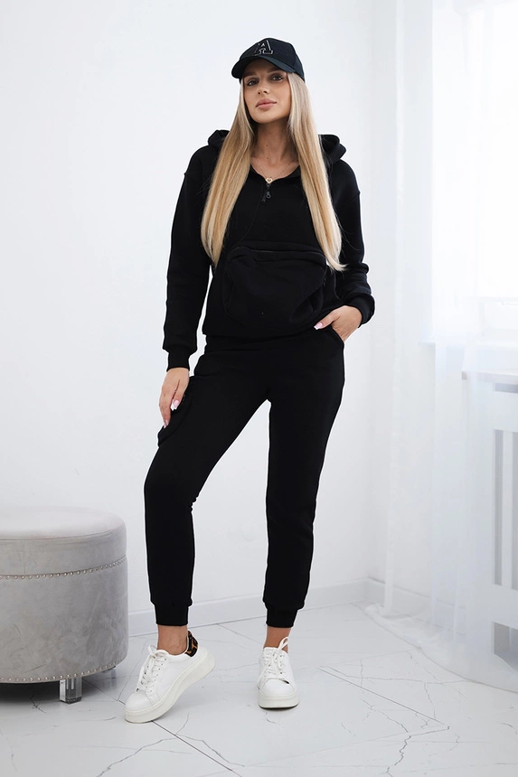 Isolierset mit Ziertasche schwarz