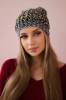 Cap with a pompom Maria K335 dark gray