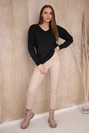 Sweater with V neckline graphite