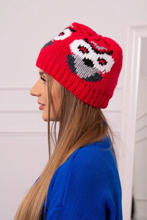 Women's cap Ofelia K349 red
