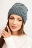 Moteriška žiemos kepurė iš vilnos K441 grafito spalvos