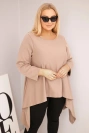Damen Tunika Plus Size aus Baumwolle mit asymmetrischem Schnitt fango