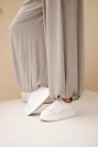 Damen-Viskosehose mit weitem Bein fango
