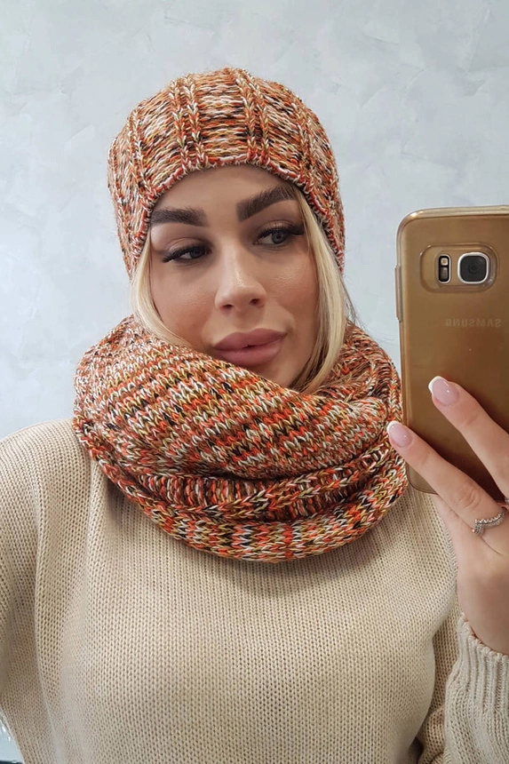 Dámský fleecový set 4 Seasons K263 camel+red