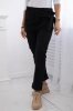 Trousers tied with an asymmetrical front black