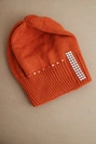 Damenwintermütze aus Wolle mit Zirkonia K453 orange