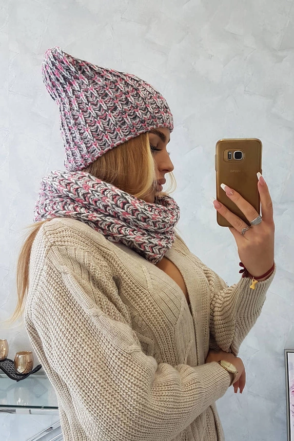 Dámská fleecová souprava Merry K202 pink+grey