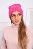 Cap with turn up Magda K293 pink neon