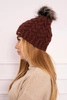 Cap with fleece Daria K217 brown