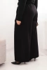 Plus Size women's pants with wide legs and pleats black