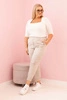 Damenjeans in Übergröße mit Viskose und Gummizug beige