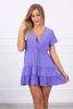 Dress with an envelope neckline purple