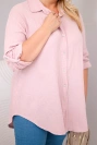 Cotton muslin shirt Plus Size dark powder pink