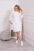 Dress with a hood and pockets white