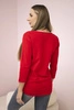 Collage-Print Bluse rot