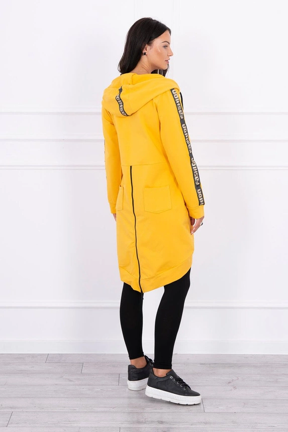 Sweatshirt with zip at the back mustard