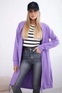 Cardigan with print oversize purple