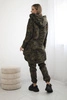 Damen-Set mit Kapuze und Camouflage-Print  khaki + grün